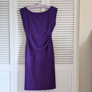 DvF Jori Ruched Sheath Dress in royal purple size 2